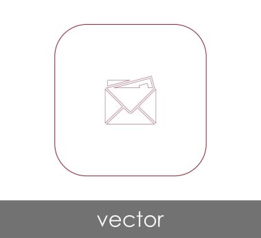 zarf simgesi, logo, vektör çizim 