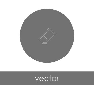 silgi simgesi vektör illüstrasyonu 