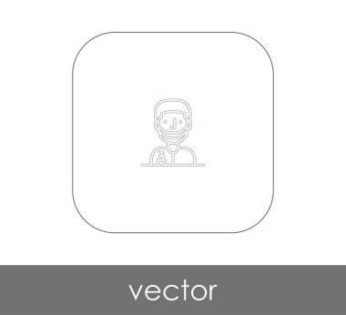 Doktor simgesi, logo, vektör çizim 