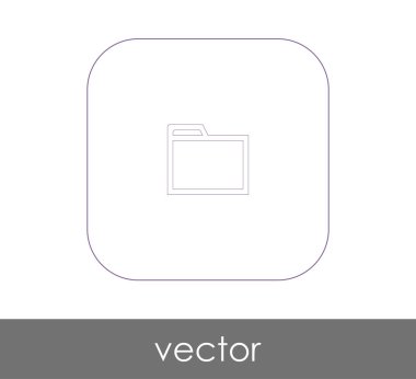 Klasör simgesini, logo, vektör çizim 