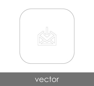 e-posta mektup simgesi, vektör çizim
