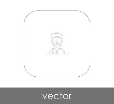 Doktor simgesi, logo, vektör çizim 