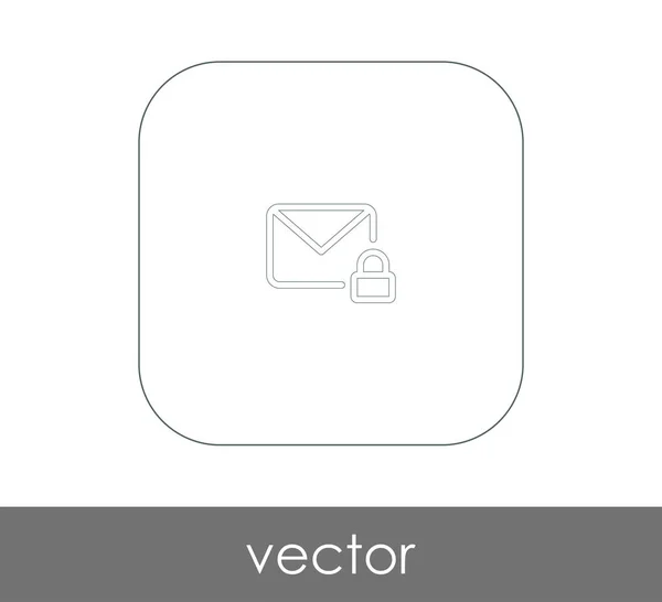 Icono de correo electrónico seguro — Vector de stock