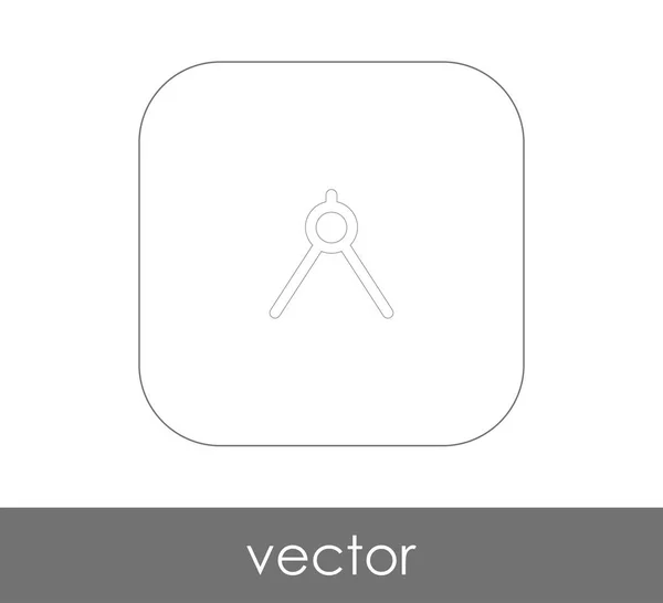 Dessin icône boussole — Image vectorielle