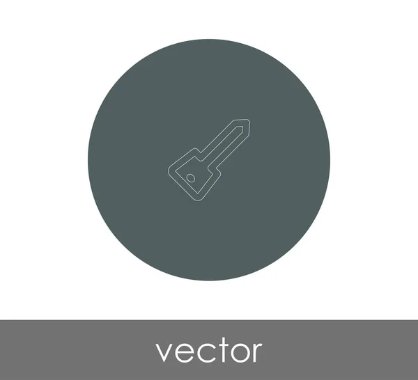 Icono Clave Vector Ilustración — Vector de stock