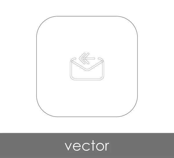 Icono Carta Correo Electrónico Ilustración Vectorial — Vector de stock