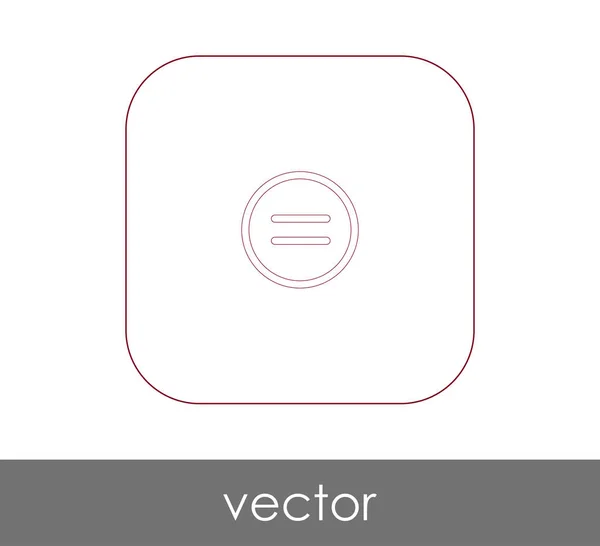Ilustración de icono igual — Vector de stock
