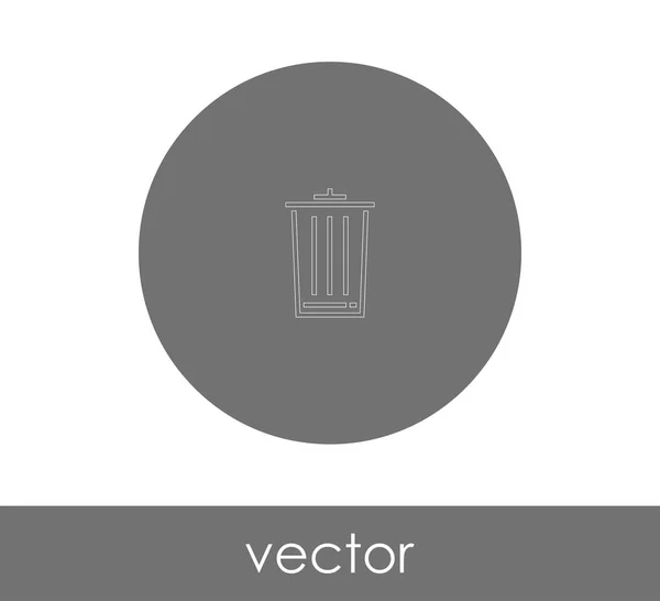 Garbage bin icon — Stock Vector