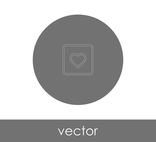 Ícone Web Coração Ilustração Vetorial — Vetor de Stock