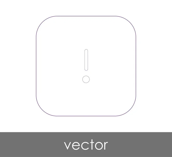 Icône Exclamation Logo Illustration Vectorielle — Image vectorielle