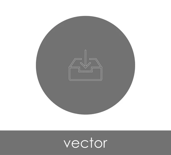 Logo Archiv Icon Vektor Illustration — Stockvektor