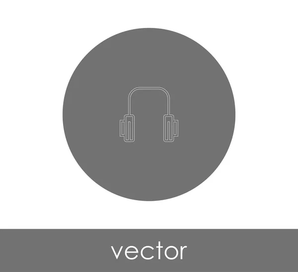 Headphones web icon — Stock Vector