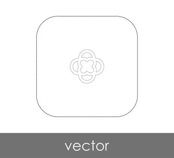 Ícone web flor — Vetor de Stock