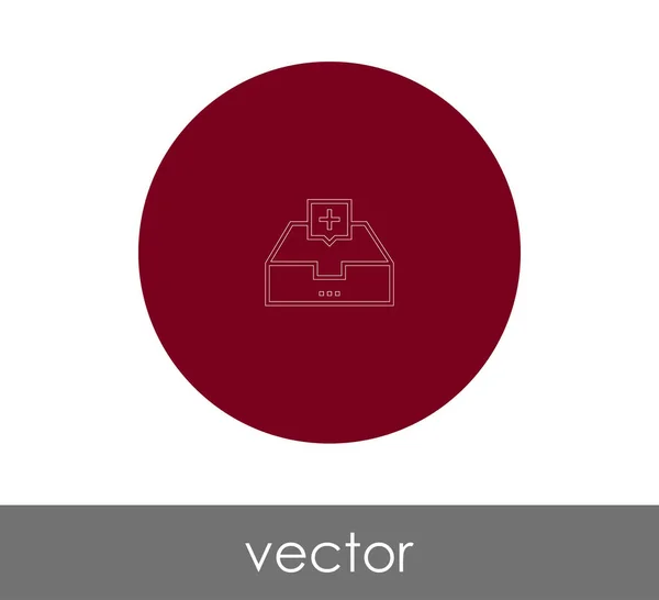 Logo Archiv Icon Vektor Illustration — Stockvektor