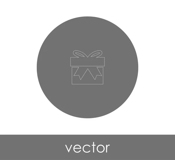 Icono plano de regalo — Vector de stock