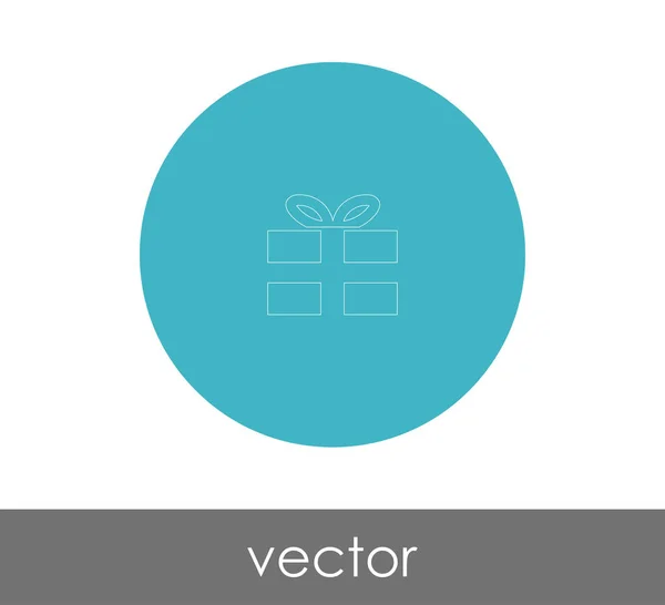 Icono plano de regalo — Vector de stock