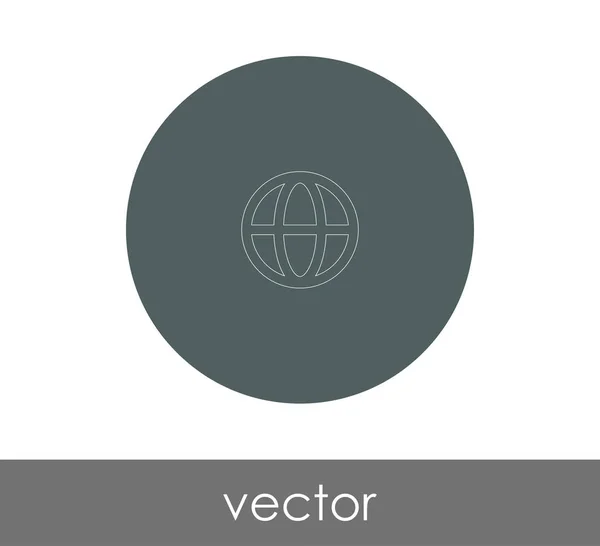 Icona web del globo — Vettoriale Stock
