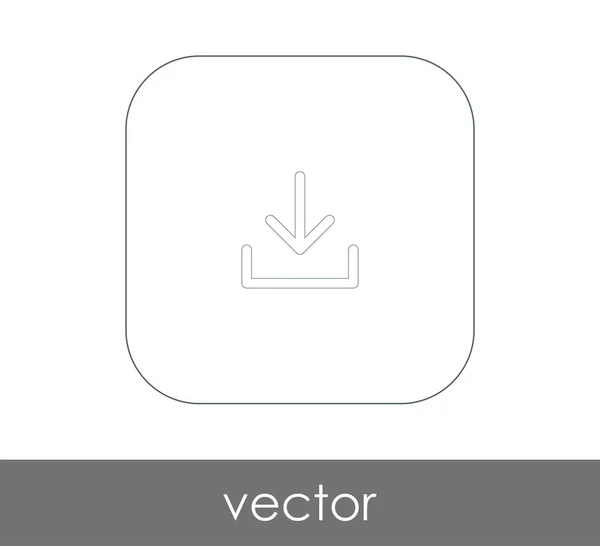 Ícone Seta Para Download Ilustração Vetorial — Vetor de Stock