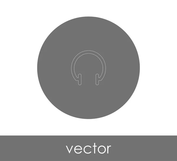 Auriculares icono web — Vector de stock