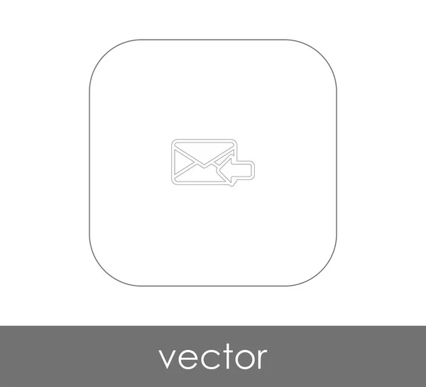 Icône Lettre Mail Illustration Vectorielle — Image vectorielle