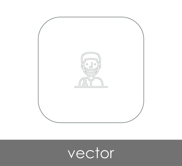 Иконка Врача Логотип Векторная Иллюстрация — стоковый вектор