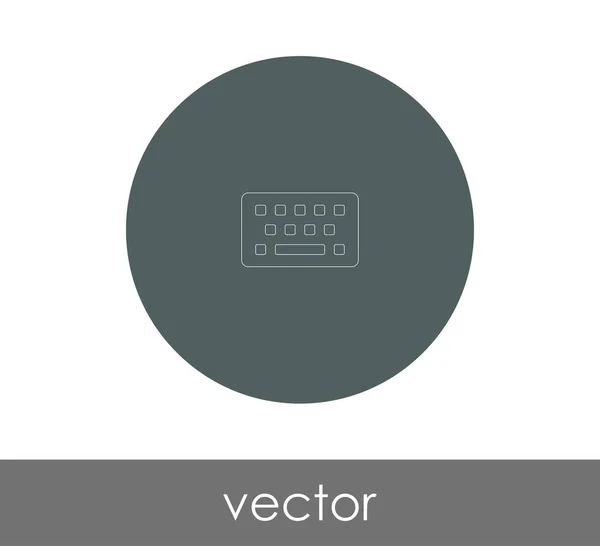Icono Del Teclado Vector Ilustración — Vector de stock