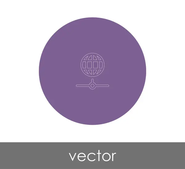 Gömb Web Ikon Vektor Illusztráció — Stock Vector