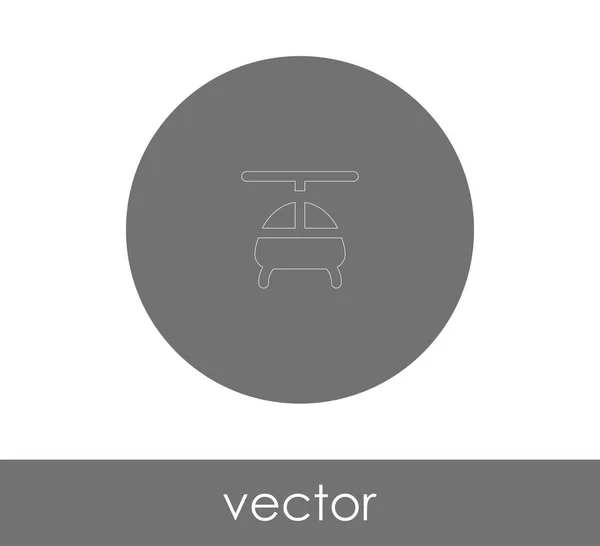 Vector Illustration Design Helicopter Icon — Stock Vector