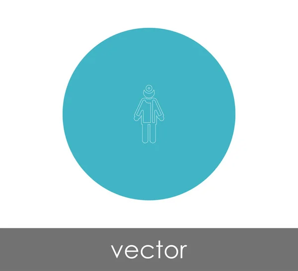 Arzt Icon Vektor Illustration Logo — Stockvektor