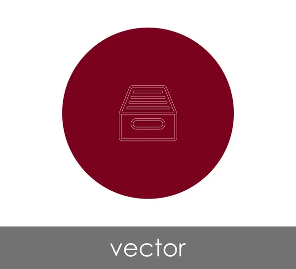 Logo Archiv Icon Vektor Illustration — Stockvektor