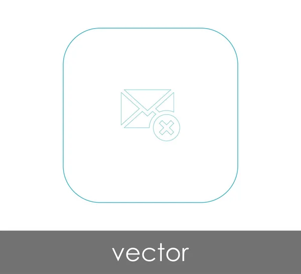 Elimina icona email — Vettoriale Stock