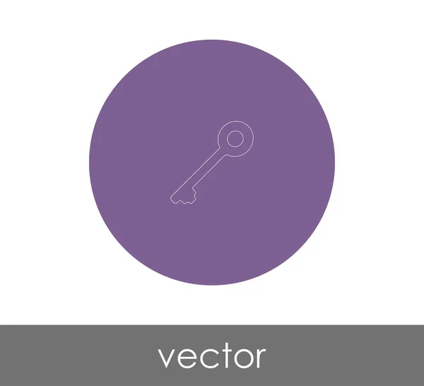 Icono Clave Vector Ilustración — Vector de stock