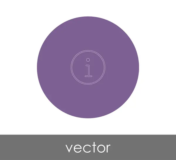Informationsskylt Ikon Vektor Illustration — Stock vektor