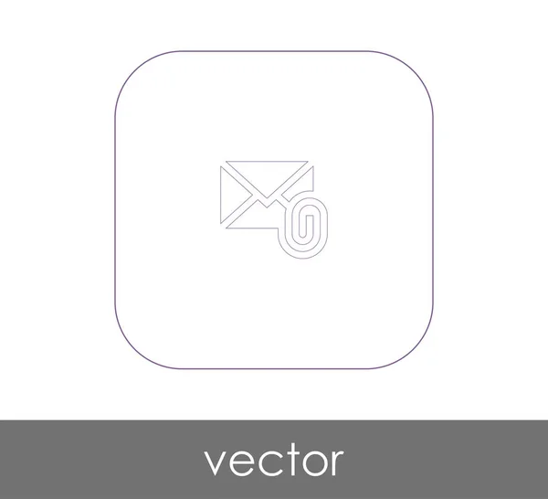 E-mail mellékletet jelző ikonra — Stock Vector
