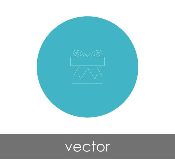 Icône plate cadeau — Image vectorielle