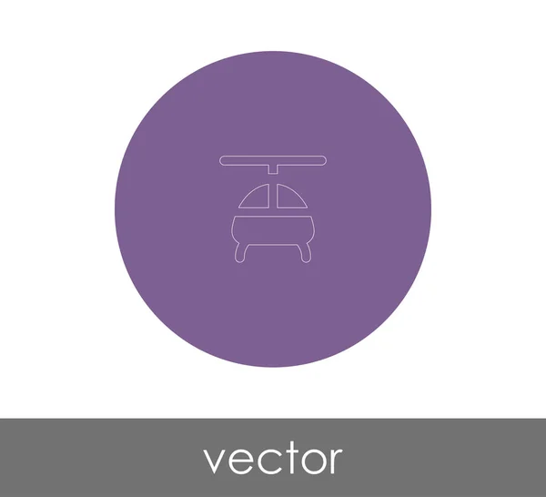 Ícone web helicóptero — Vetor de Stock