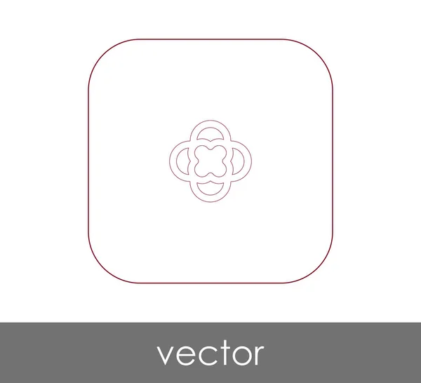 Ícone web flor — Vetor de Stock