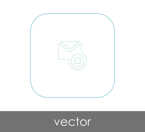 Удалить значок электронной почты — стоковый вектор