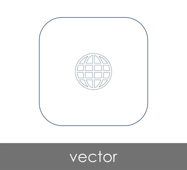 Icône web Globe — Image vectorielle