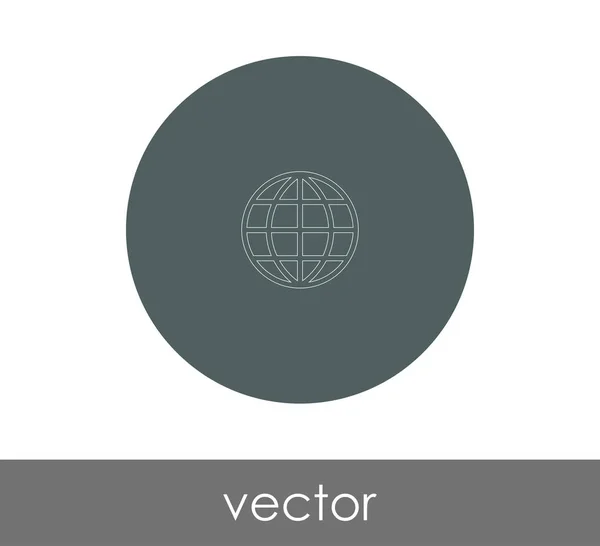 Globus Web Ikon Vektor Illustration – Stock-vektor