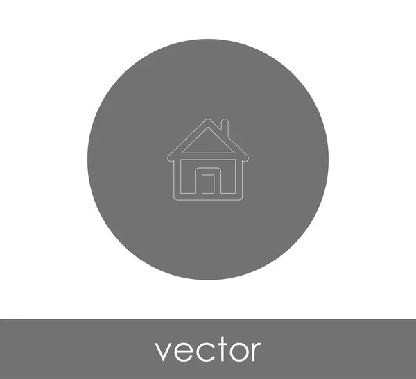 Icono Casero Logotipo Ilustración Del Vector — Vector de stock