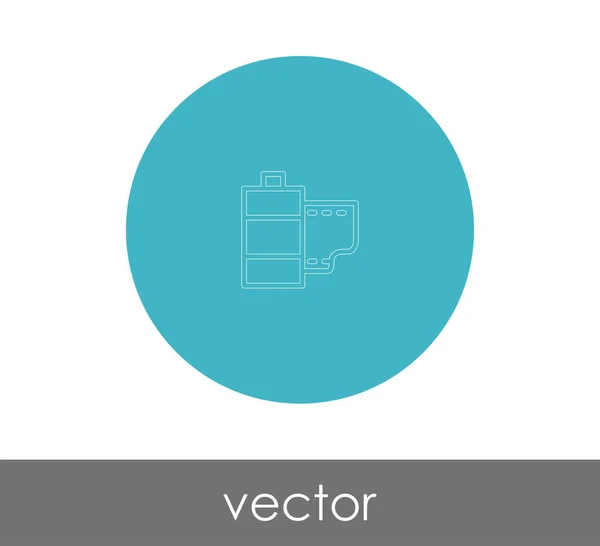 Icono plano de película — Vector de stock