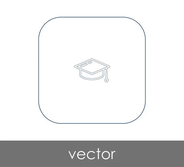 Illustration Vectorielle Icône Chapeau Graduation — Image vectorielle
