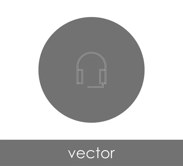Auriculares icono web — Vector de stock