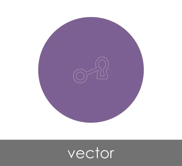 Icono Clave Vector Ilustración — Vector de stock