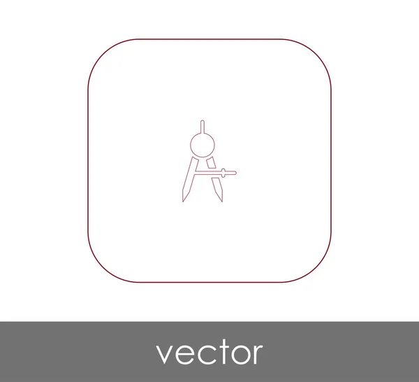 Dessin icône boussole — Image vectorielle