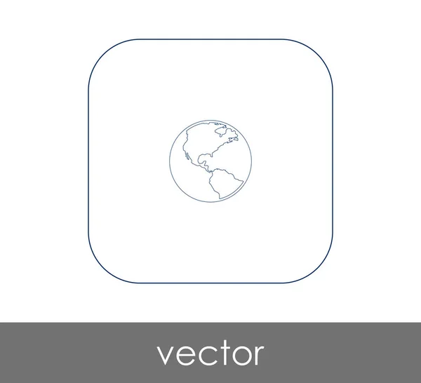 Icône Web Globe Illustration Vectorielle — Image vectorielle