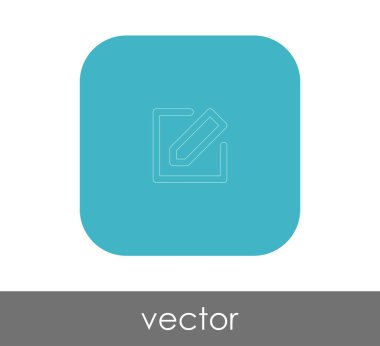 Simgeyi kalem, vektör illüstrasyonu ile düzenle    