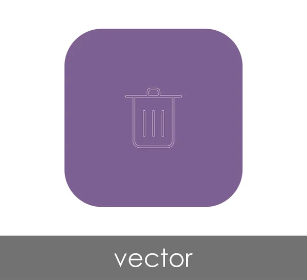 Vektoros Illusztráció Design Szemetet Ikon — Stock Vector