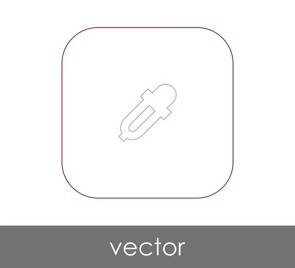 Pipette Zeichen Symbol Vektorabbildung — Stockvektor